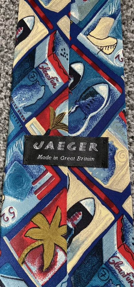 Zapatos para hombre Jaeger zapatos zapatos azul multicolor novedad pura corbata de seda pura Foto 4 de 4