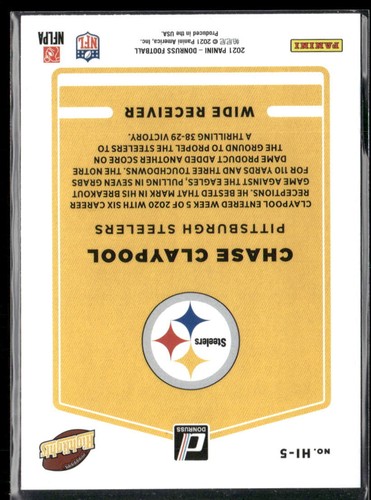 2021 Donruss #HI-5 Chase Claypool Highlights - 第 2/2 張圖片
