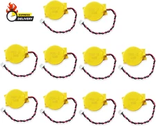 10PACK 3V CR2032 CMOS Battery with Wire Leads and MOLEX Connector Computer Repla