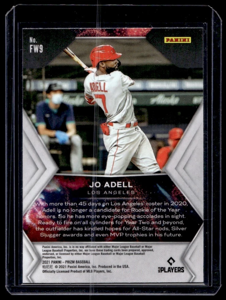 2021 Panini Prizm Fireworks Jo Adell Los Angeles Angels #FW9 - Image 2 of 2