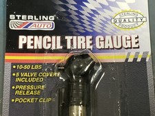 Set Of 3 Car Automotive Pencil Tire Pressure Gauge 10-50lbs Valve Covers New Set Of 3 Car Automotive Pencil Tire Pressure Gauge 10-50lbs Valve Covers New