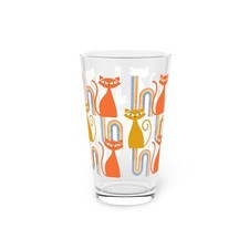 Priceless rainbow atomic cat Pint Glass, 16oz