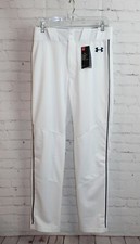 NWT  UNDER ARMOUR Men's Heat Gear Relaxed Fit Baseball Pants - White - M/L/XL