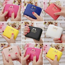 Lady Bowknot Small Coin Purse Card Zipper Wallet Holder Mini Bag Handbag Clutch