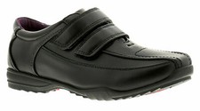 Boys School Shoes Black Kids Synthetic Leather Back to School US Brass UK 8-6