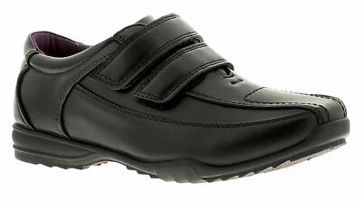 Boys School Shoes Black Kids Synthetic Leather Back to School US Brass UK 8-6