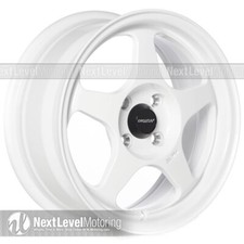 Circuit Cp22 15x6.5 4x100 35 Gloss White Wheels Fits Acura Integra Ls Gsr Dc2