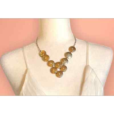 *GOLD COIN* STATEMENT NECKLACE, FASHION 