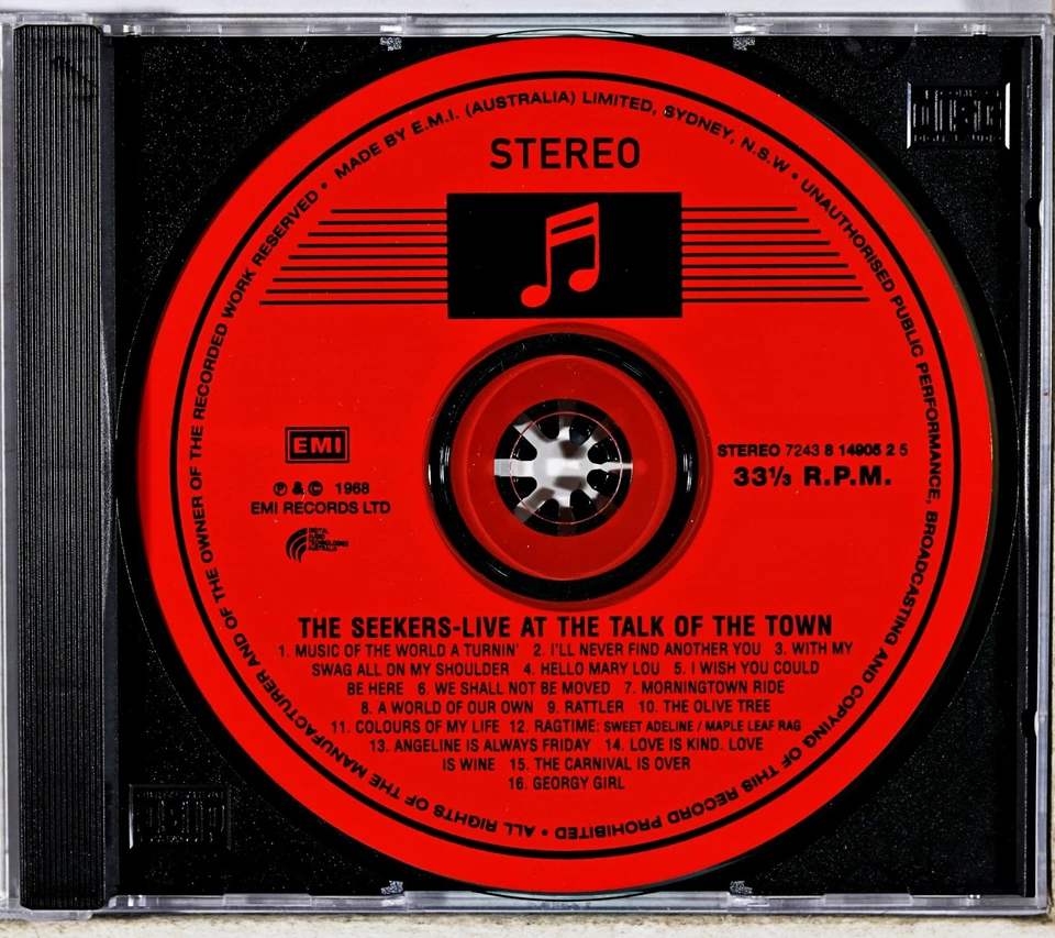 The Seekers - Live at the Talk of the Town (CD 1999) Foto 2 de 3