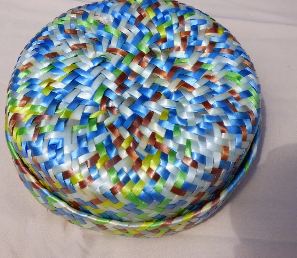 Round Button Basket 7" by 3" Tall  - Image 3 of 4