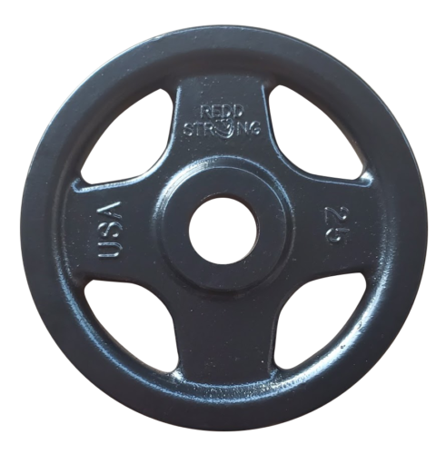 REDDSTRONG 25 lb PAIR 2" Machined Olympic Weight Plates Made in USA Cast Iron