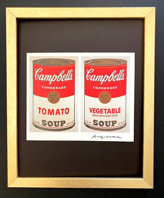 Andy Warhol | Vintage 1984 Campbell's Soup Print Signed | Mounted and Framed$