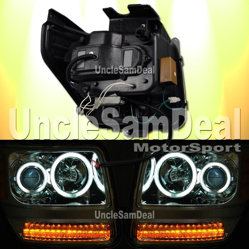 PARA DODGE NITRO X-BRIGHT HALO PROYECTOR CLARO FAROS ÁMBAR LUCES DE SEÑAL LED Foto 2 de 2