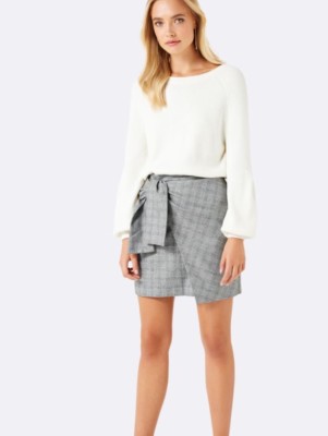 Charlie wrap front mini skirt size forever new Preppy School Girl