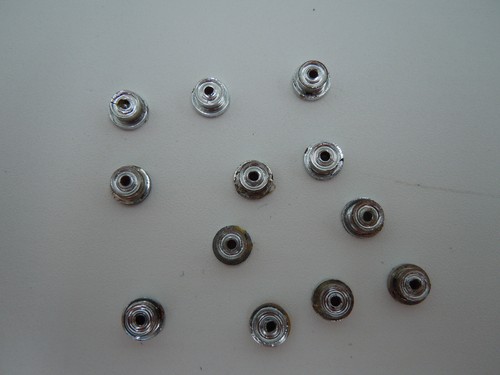 AURORA MODEL MOTORING 12 PC CHROME TJET WHEELS ~ EXC-MINT LOOKING ~ NOS PIECES - Picture 2 of 3