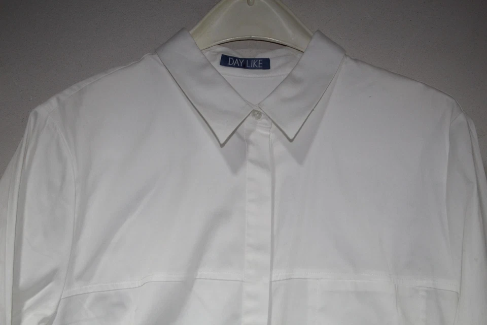 DAY LIKE Damenhemdbluse 97% Baumwolle  Gr.44 Hemdbluse Weiße  Damenbekleidung - Bild 2 von 4