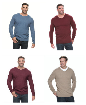 Croft & Barrow Big/Tall Classic-Fit Lightweight Long-Sleeve V-Neck Sweaters, NWT