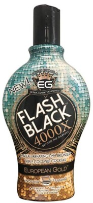 European Gold Flash Black 4000x Indoor Tanning Bronzer Lotion 12 oz.