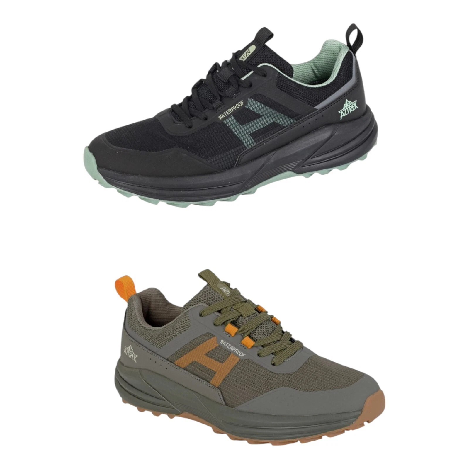 Aztrek Mens Waterproof Trail Shoe Comfortable Lace Durable Walking Trainer Size