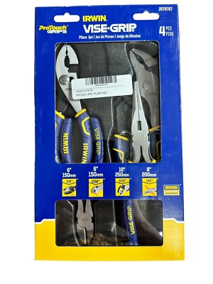 Irwin Tools Vise Grip 2078707 Vise-Grip 4-Piece Pro Touch Grips Pliers Set