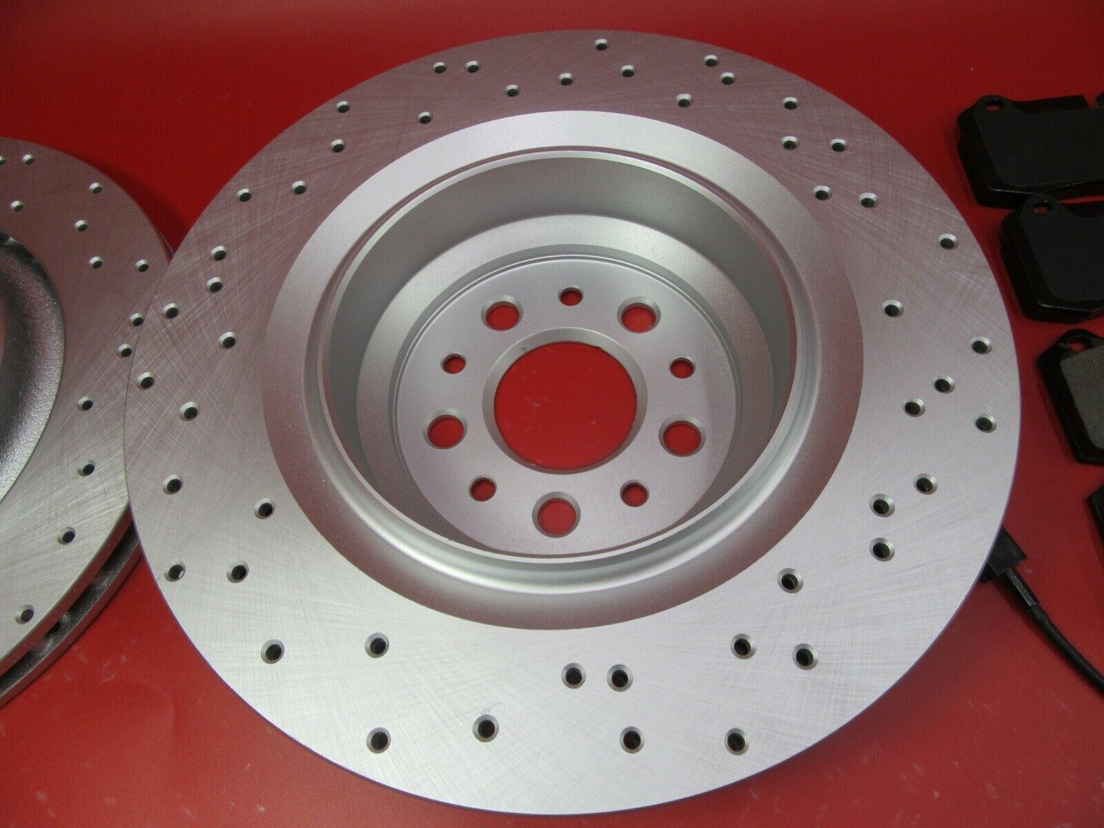 Maserati Quattroporte GTS rear brake pads & rotors TopEuro PREMIUM QUALITY #284
