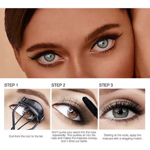 5 COLORS 4D MASCARA Silk Fiber Mascara Lengthening Fast Curling Waterproof 6ML - Picture 4 of 18
