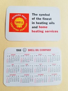 details about 1968 shell gas oil credit card calendar heating oil for home heating services credit card calendar