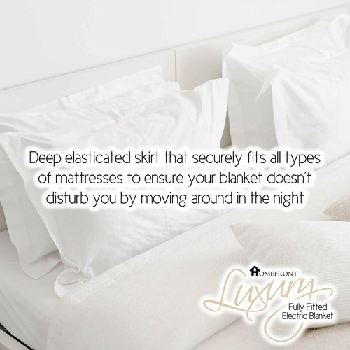 Homefront Super King Electric Blanket Size Heated Mattress Cover Dual