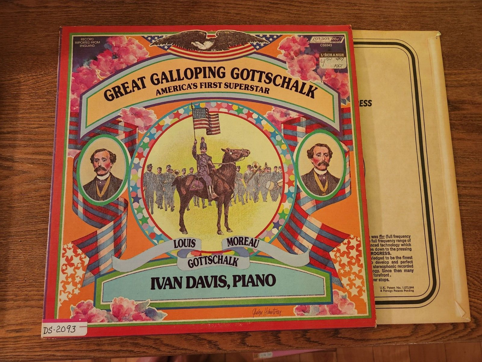LOUIS MOREAU GOTTSCHALK Great Galloping Ivan Davis solo piano London LP