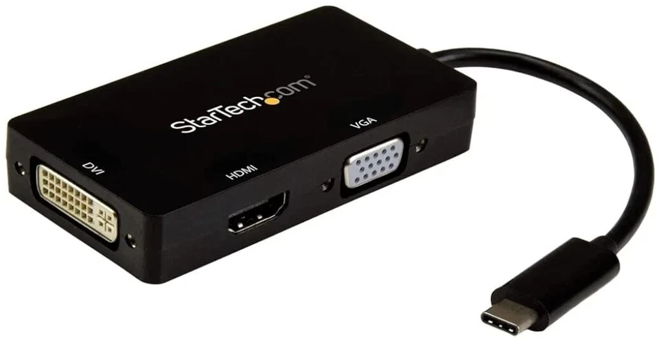StarTech 4K USB C to HDMI, VGA & DVI Multi Port Video Display Adapter for travel - Image 4 of 4