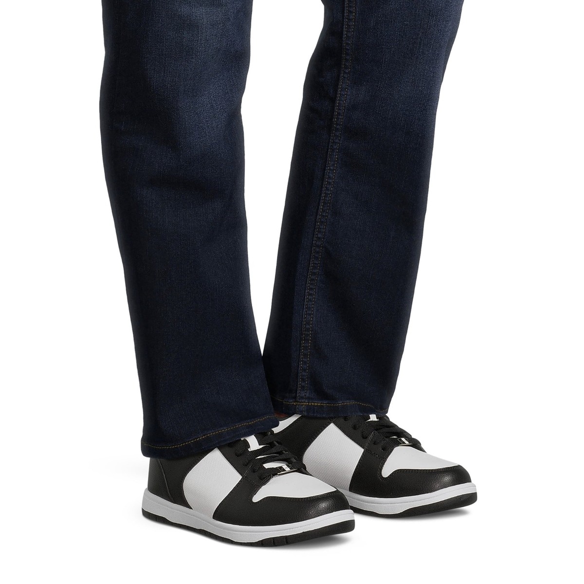 FUBU Men's Black/White Lace-up Low Top Athletic Casual Sneakers