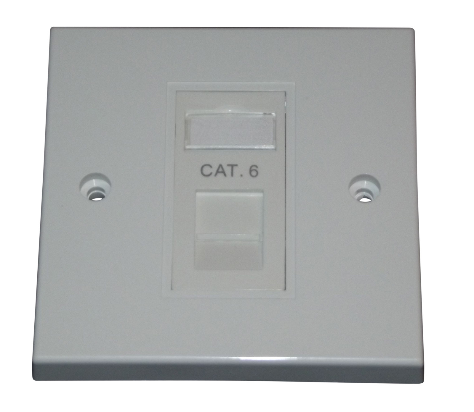 PACK 10x Cat6 RJ45 Single Face Plate (Network Ethernet Wall socket / FacePlate)