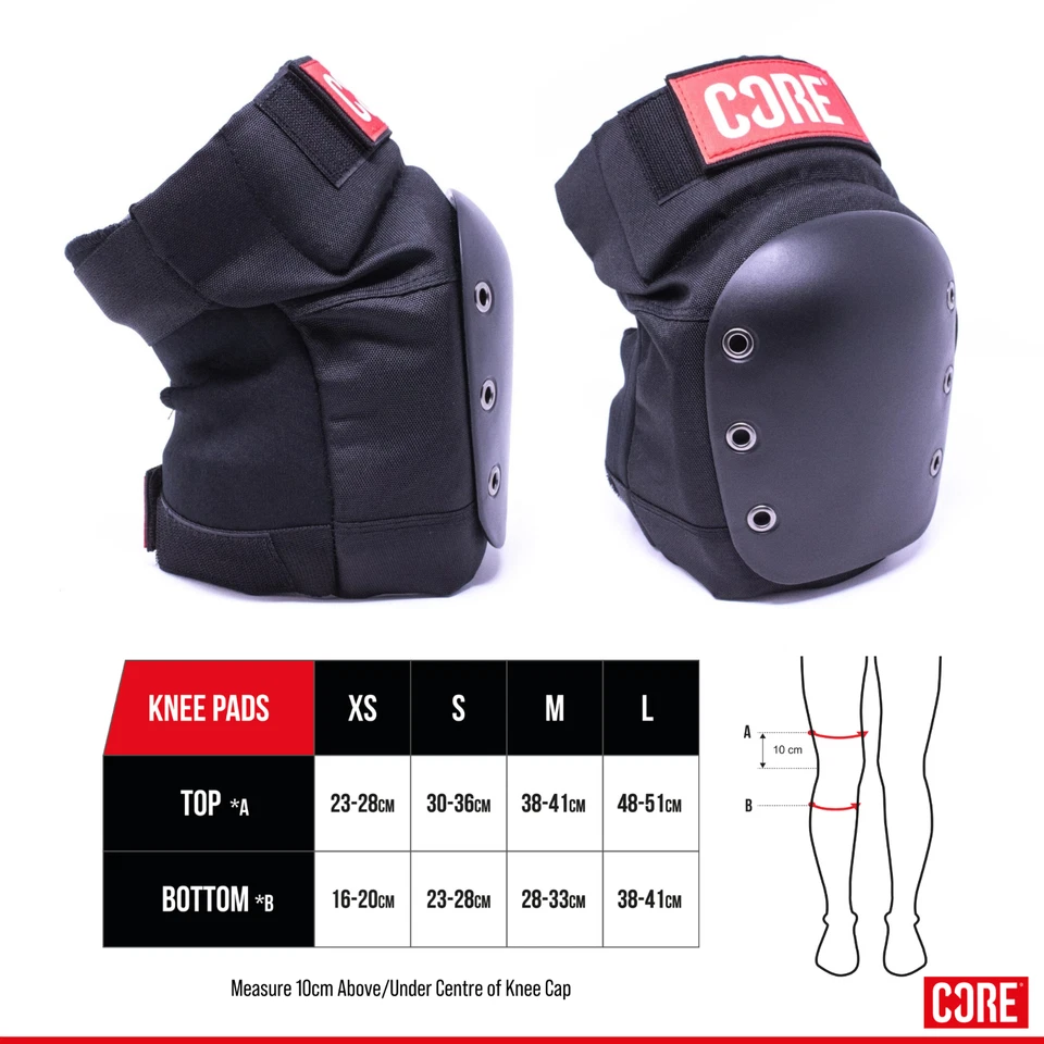 CORE Street Knee Pads for Skateboarding Scooter BMX & Roller Skating Pro Pads - Image 3 of 4