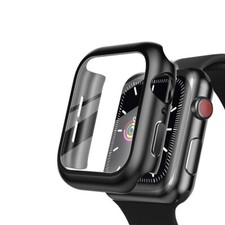 Case for Apple Watch Series 9 8 7 45/41 mm with Tempered Glass Screen Protector