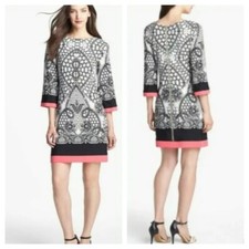 Eliza J Dress A-line Shift Dress with Geometric Pattern Size 4