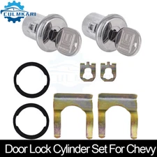 Pair of 2 Door Lock Cylinder Set For Chevy Chevrolet GMC Truck SUV Oldsmobile