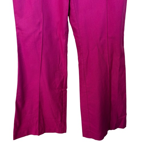 NUEVO CON ETIQUETAS LOFT Algodón y Lino Vibrante Rosa Acampanado Vestido Trabajo Oficina Pantalones Talla 12 - Imagen 8 de 14