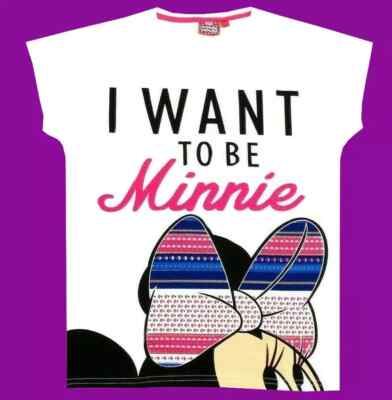 MINNIE MAUS 128 T- SHIRT WEIẞ DISNEY MICKEY MOUSE KURZARM KURZARMSHIRT DAISY