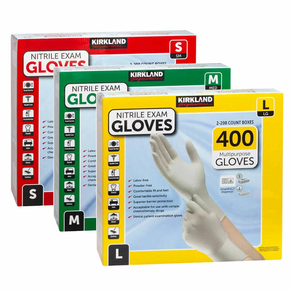 Pack Large Kirkland Signature Latex Free Nitrile Exam, 46 OFF