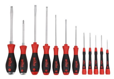 Wiha 30283 12 Piece Screwdriver Set - PicoFinish Precision, SoftFinish Multi