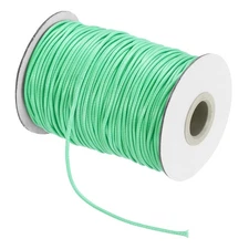 Waxed Cord 1.5mm Waxed Thread 87 Yard Wax String Leather Cord (Lake Blue)