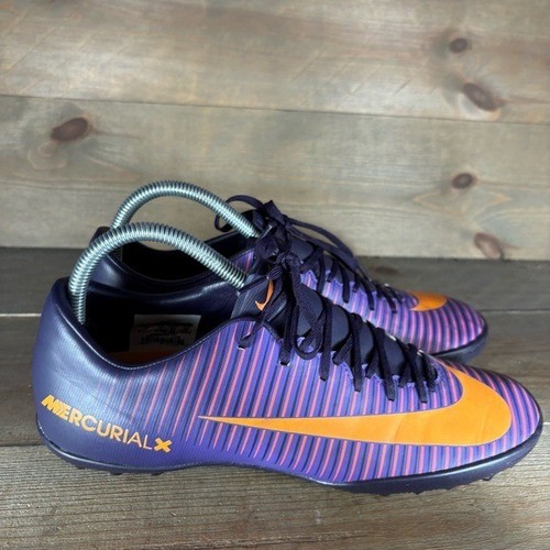 Nike Mercurial X Victoria VI TF Hombres Talla 8 Zapatos de Fútbol Púrpura Césped Tenis - Imagen 2 de 8