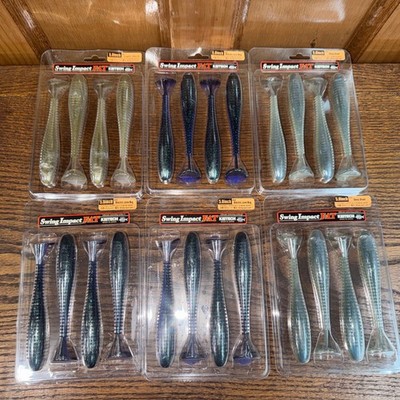 6 Packs Of 4 - (24 Total) Keitech Fat Swing Impact 5.8  Fat Paddletail Swimbait