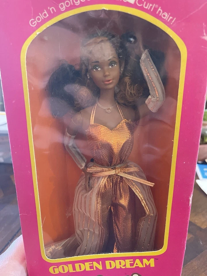 Muñeca Barbie GOLDEN DREAM CHRISTIE Mattel 1980 vintage #3249 nueva en caja Foto 3 de 4