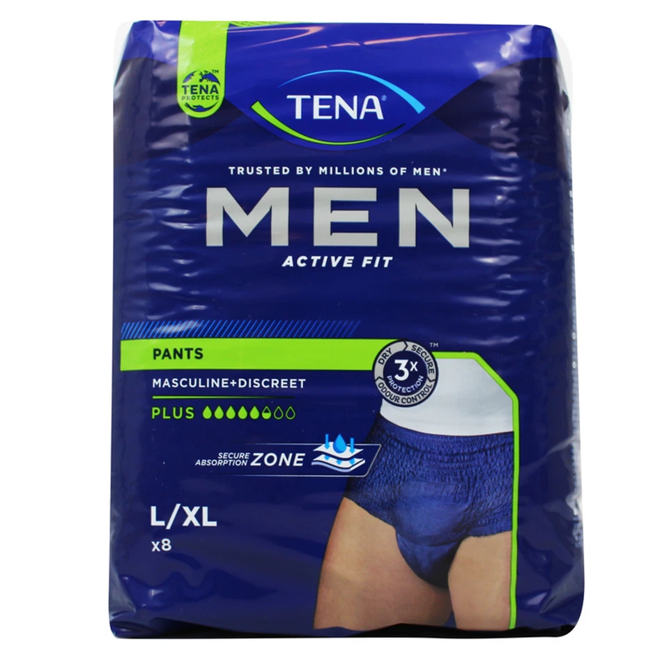 Tena Men Pants Active Fit Plus Misura L/lx 8 Pz Slip Assorbenti Maschili - Imagen 1 de 1