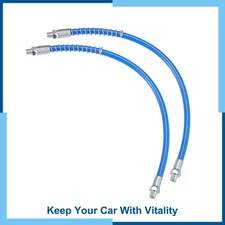 2pcs 16" Universal 1/8" NPT Trailer Grease Gun Flex Hose Extension Blue