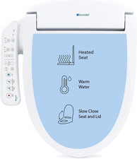 Brondell SE400-EW Swash SE400 Electric Bidet Toilet Seat with Heated Seat, Oscil