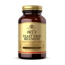 Solgar Dry Vitamin E with Selenium 100 Vegetarian Capsules Gluten Free Vegan