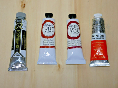 Rembrandt + Winton Winsor & Newton + Gamblin 1980 Ölfarben 4 Tuben