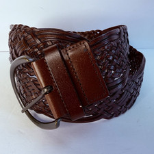Target Brown Braided Woven Belt Boho Western Festival Wide Waist